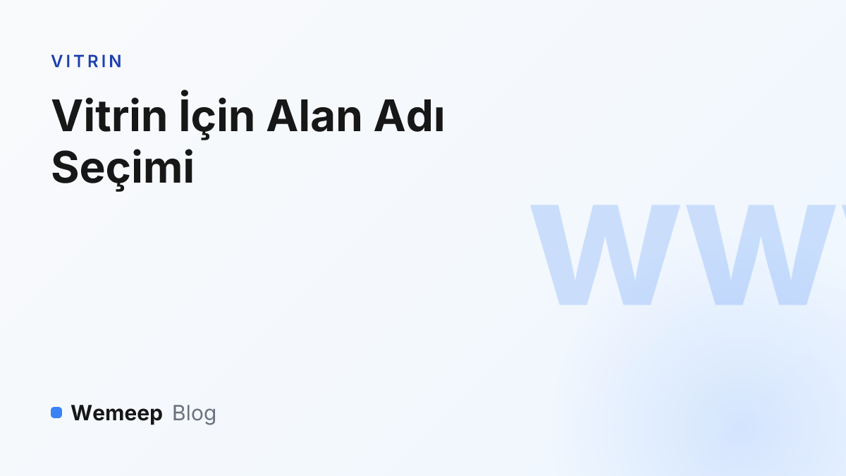 Vitrin için alan adı seçimi kapak görseli — www glifi