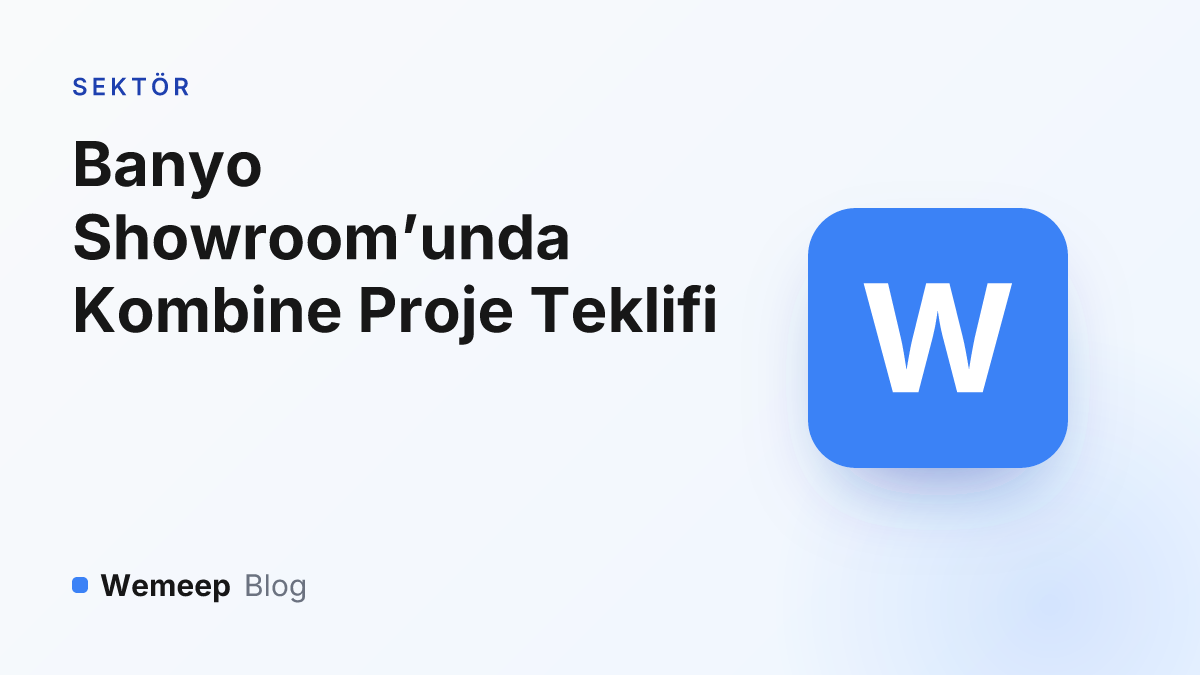 Banyo showroom kombine teklif kapak görseli — yeşil Wemeep karosu