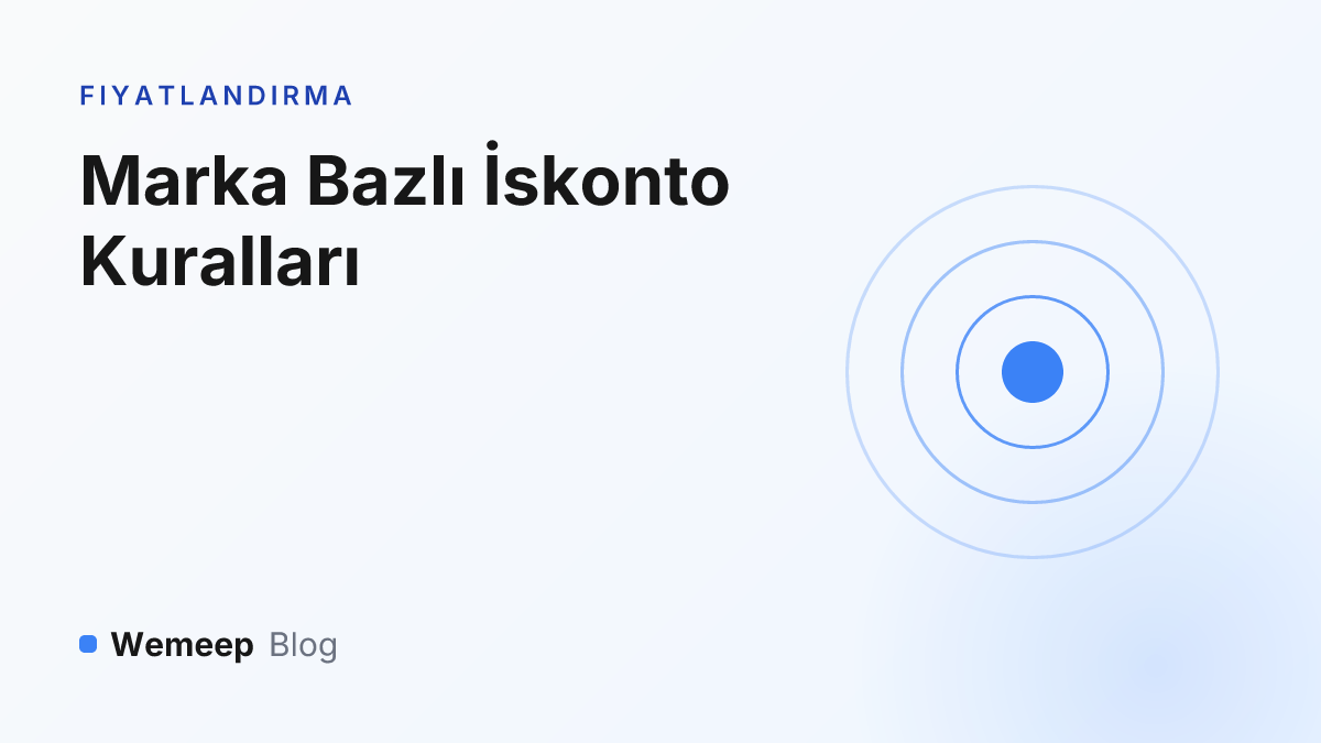 Marka bazlı iskonto kuralları kapak görseli — iç içe yeşil halkalar